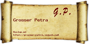 Grosser Petra névjegykártya